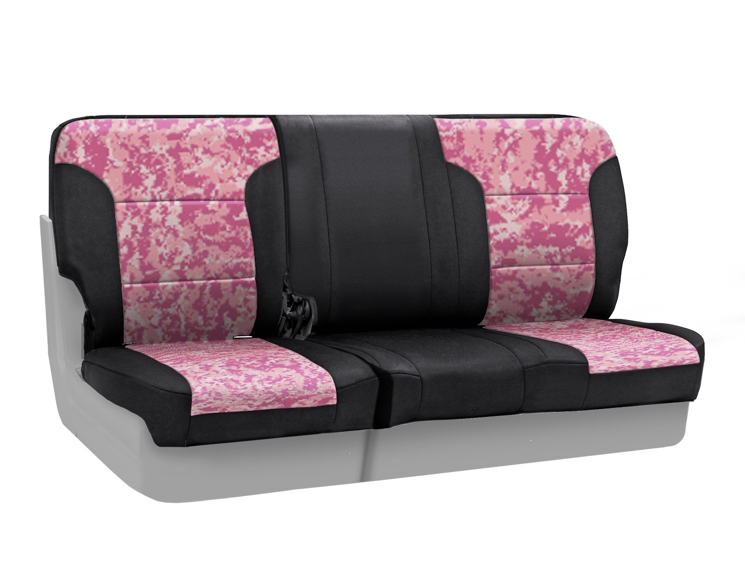 

Coverking Center 60/40 Bench Custom Fit Seat Cover for Select Toyota Sequoia Models - Neosupreme (Digital Pink Camo with Black Sides)