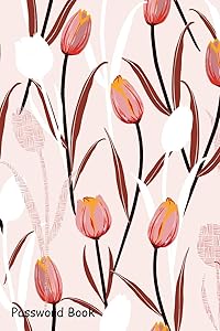 Password Book: Include Alphabetical Index With Tulip Flowers Silhouette by Shamrock Logbook