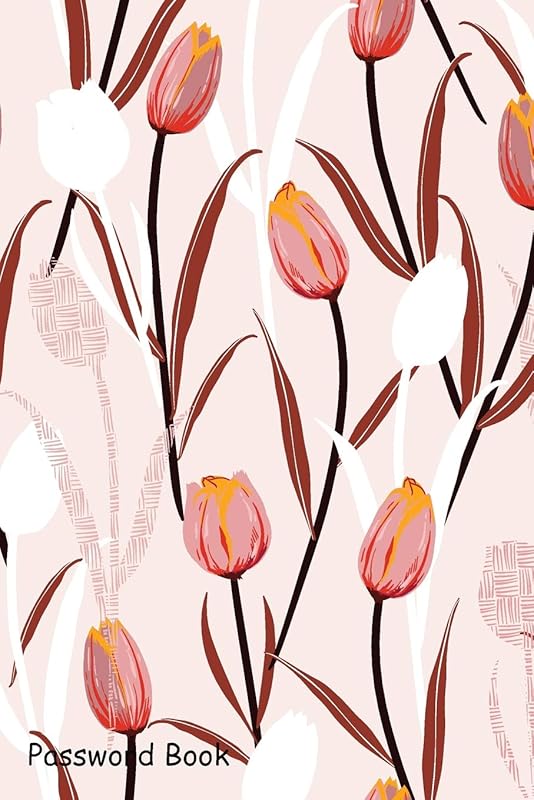 Password Book: Include Alphabetical Index With Tulip Flowers Silhouette by Shamrock Logbook