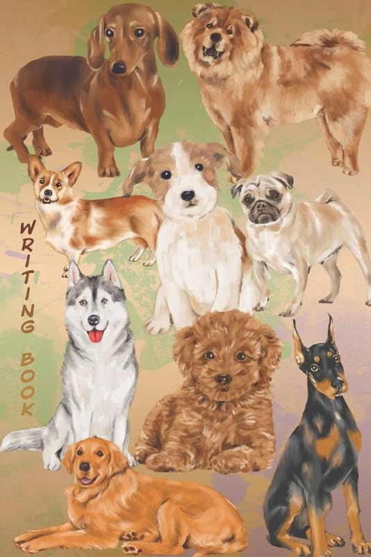 Writing Book: Wide Ruled Compact Composition Book 18 Top Dog Breeds by B L Redmond