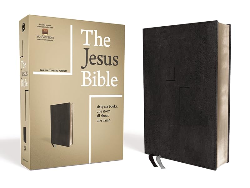The Jesus Bible, ESV Edition, Leathersoft, Black by Zondervan