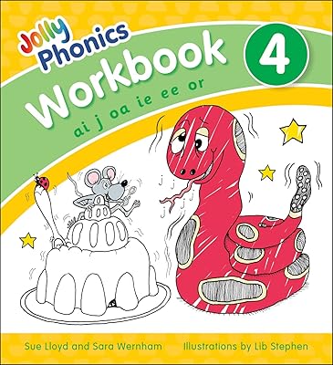 Jolly Phonics Workbook 4: in Precursive Letters (British English edition)
