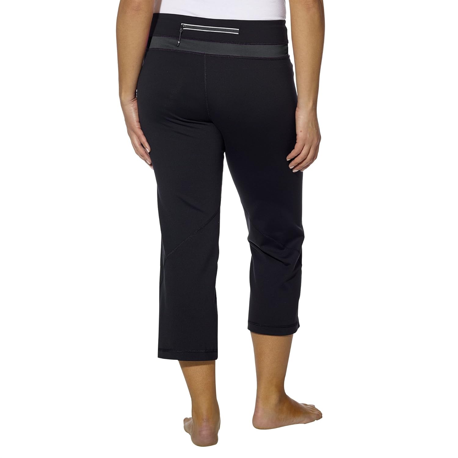 Kirkland Signature Womens Yoga Capri Active Pants Black & Green US Size