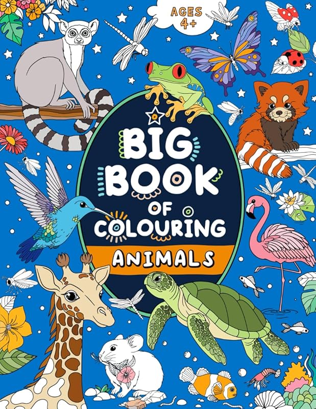 Big Book of Colouring: Animals: For Children Ages 4+ (Big Books of Colouring (Ages 4+)) by FairyWren Publishing