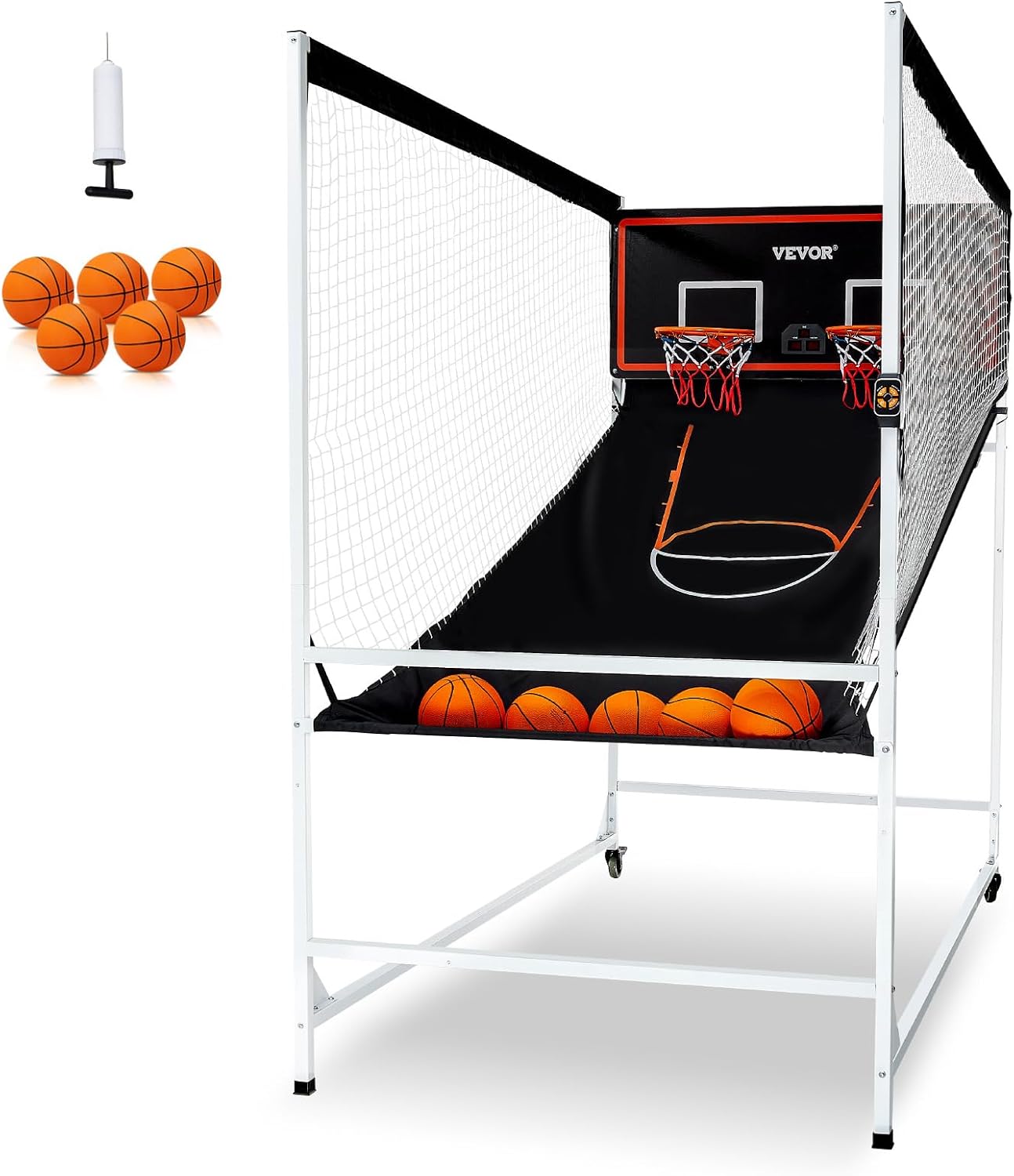 VEVOR Basketball Arcade Game Indoor, 2 Player Indoor Basketball Game, Home Dual Pop- A-Shot Sport With Balls, 8 Game Modes, Electronic Scoreboard_voghion.com