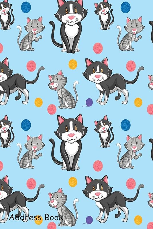 Address Book: For Contacts, Addresses, Phone, Email, Note,Emergency Contacts,Alphabetical Index With Different Cat On Seamless by Shamrock Logbook