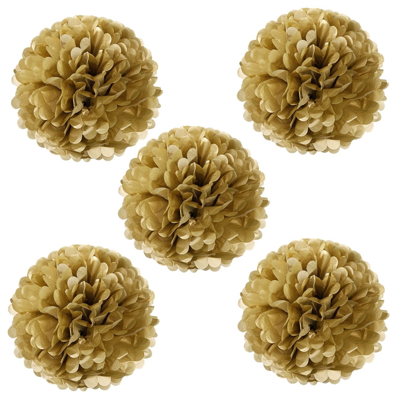 

Wrapables 8" Set of 5 Tissue Pom Poms Party Decorations for Weddings, Birthday Parties Baby Showers and Nursery Décor