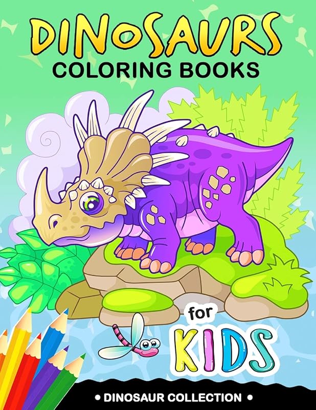 Dinosaurs Coloring Book for Kids: Coloring Books For Girls and Boys Activity Learning Workbook Ages 2-4, 4-8 by Rocket Publishing