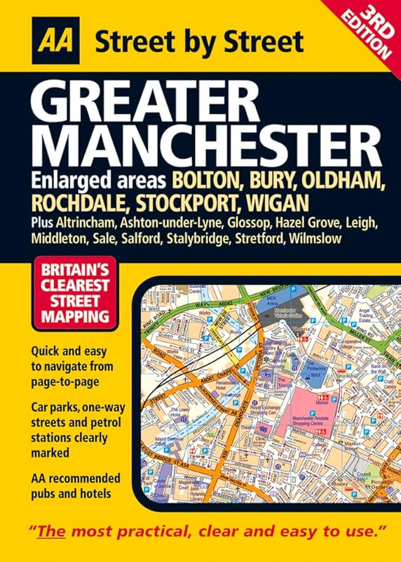 AA Street by Street: Greater Manchester: Enlarged Areas: Bolton, Bury, Oldham, Rochdale, Stockport, Wigan by AA Publishing
