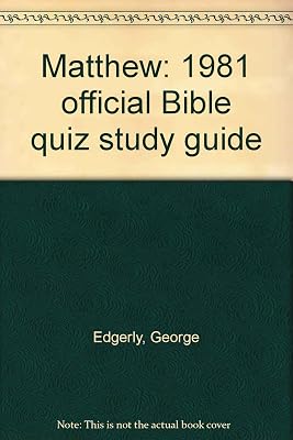 Matthew: 1981 official Bible quiz study guide