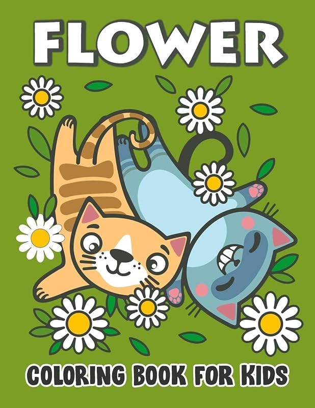 Flower Coloring Book for Kids: Beautiful Flower Coloring and Activity Book with Rose, Tulips, Anemone, Chrysanthemums, Carnation, Dahlia, Daffodils, ... and More Popular Flower Designs for Kids by Color King Publications