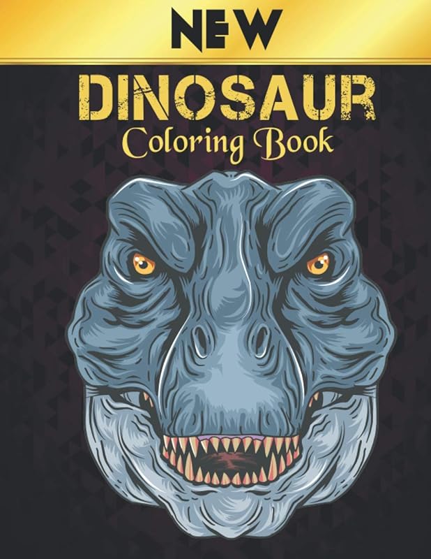 Dinosaur Coloring Book New: Coloring Book 50 Dinosaur Designs to Color Fun Coloring Book Dinosaurs for Kids, Boys, Girls and Adult Gift for Animal Lovers Amazing Dinosaurs Coloring Book by QTA WORLD