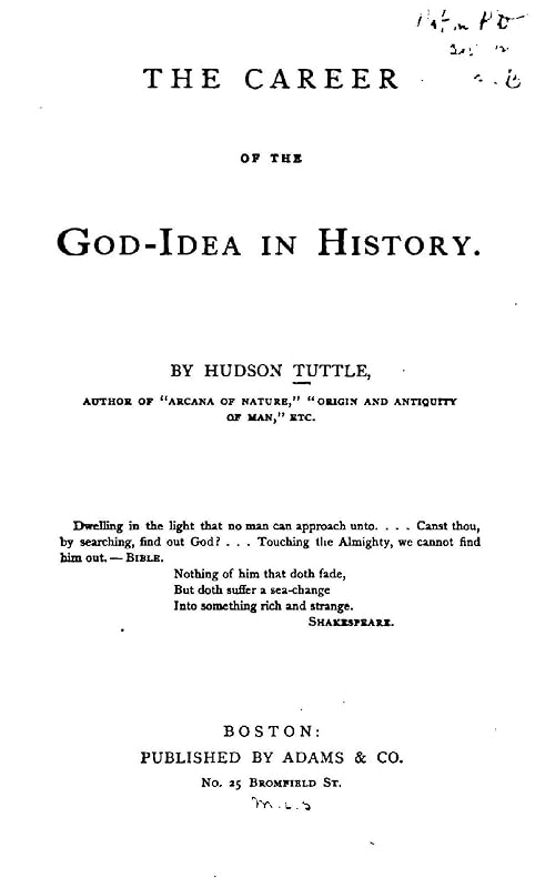 The Career of the God-idea in History by Hudson Tuttle