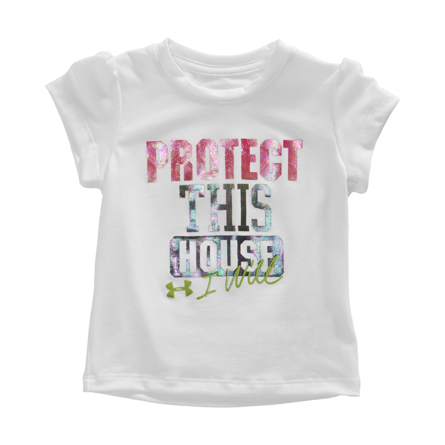 

Under Armour Girls White UA Protect This House I Will Big Text Shirt