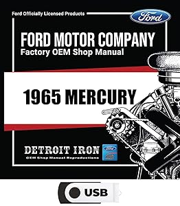 1965 Mercury Shop Manual, Wiring Diagrams, Sales Data & Parts Books on USB