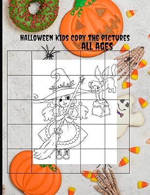 Halloween Kids Copy the Pictures all Ages: Kids Drawing Book to Copy Pictures and Colour Them In, Kids Activity Book, Copy Me Book For Kids, Kids Colouring Book, Fun Gift