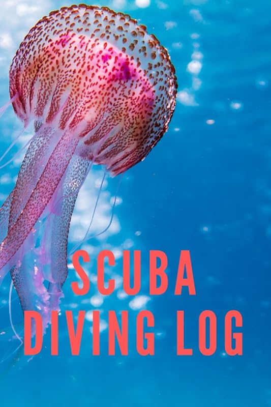 SCUBA Diving Log: Diving logbook with vibrant pink jellyfish cover. 6x9 @100 page.: SCUBA Diving Log by H. J.