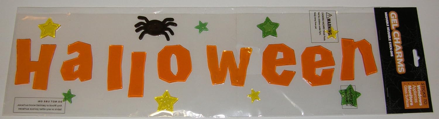 

Halloween Gel Window Clings, Orange