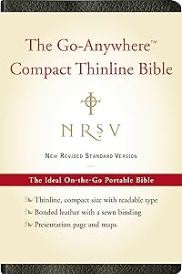 NRSV, The Go-Anywhere Compact Thinline Bible, Bonded Leather, Black: The Ideal On-the-Go Portable Bible
