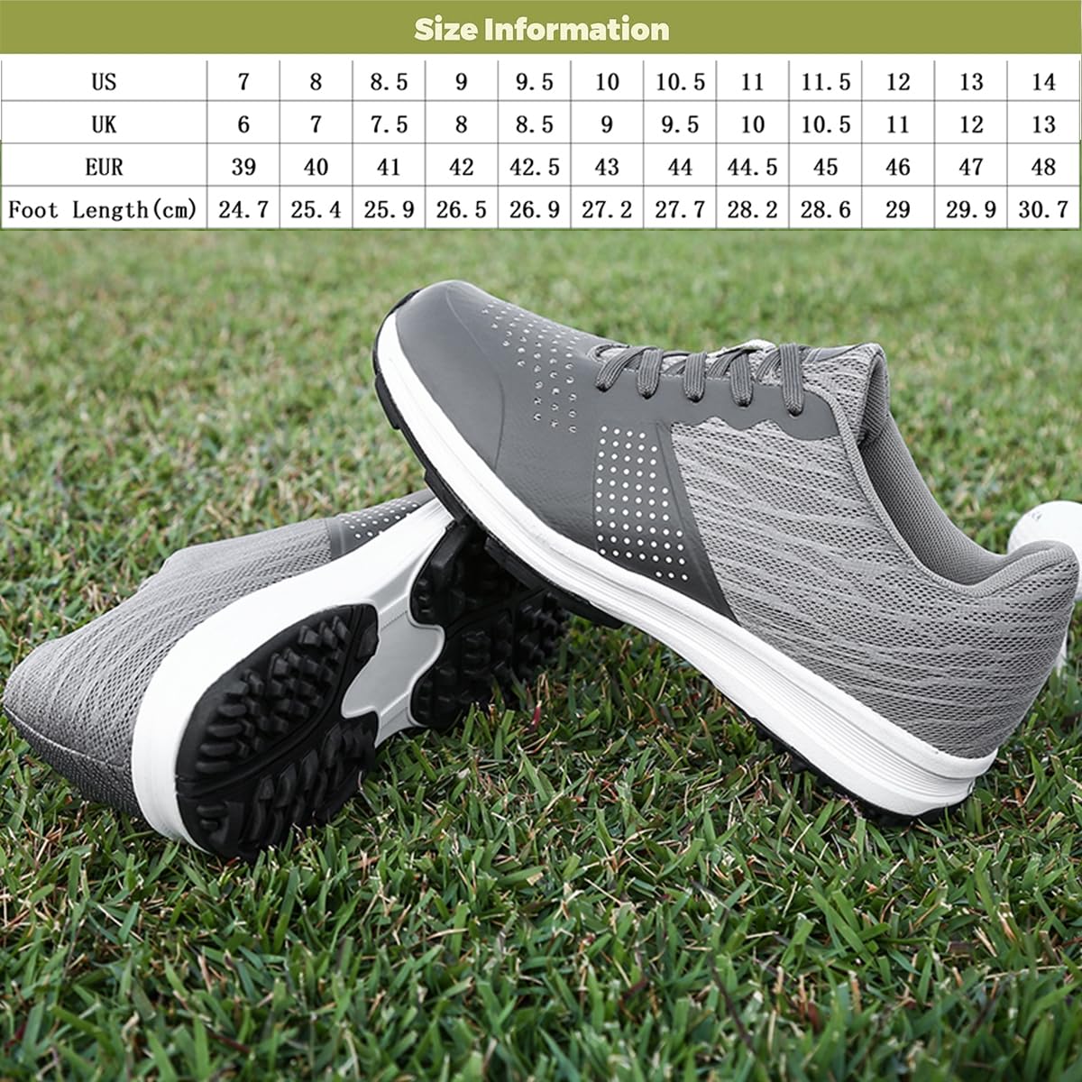 Men's Golf Shoes Waterproof, Spikeless Comfortable Outdoor Golf Sport Shoes Professional With Arch Support_vogvips.com