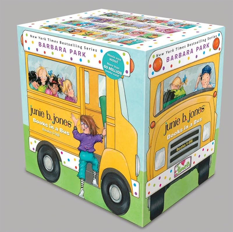 Junie B. Jones Books in a Bus 28-Book Boxed Set: The Complete Collection: Books 1-28 by Barbara Park