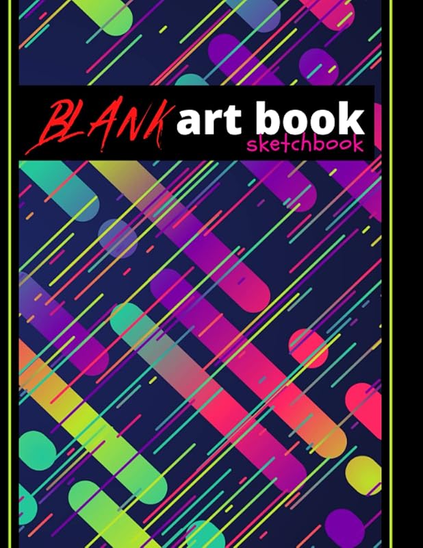 Blank Art Book Sketchbook: Excellent 100 All Blank Framed White Pages. Perfect For Drawing, Sketching, Doodling, Painting, Tattoo, And Fashion Design. by Robert Nova