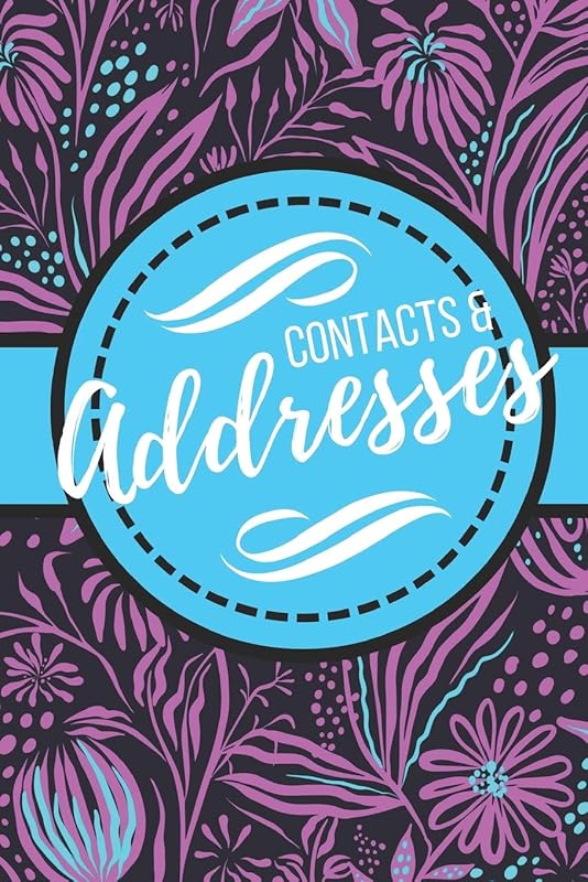 Contacts & Addresses: Blue and Purple Modern Flower Design by Blank Publishers