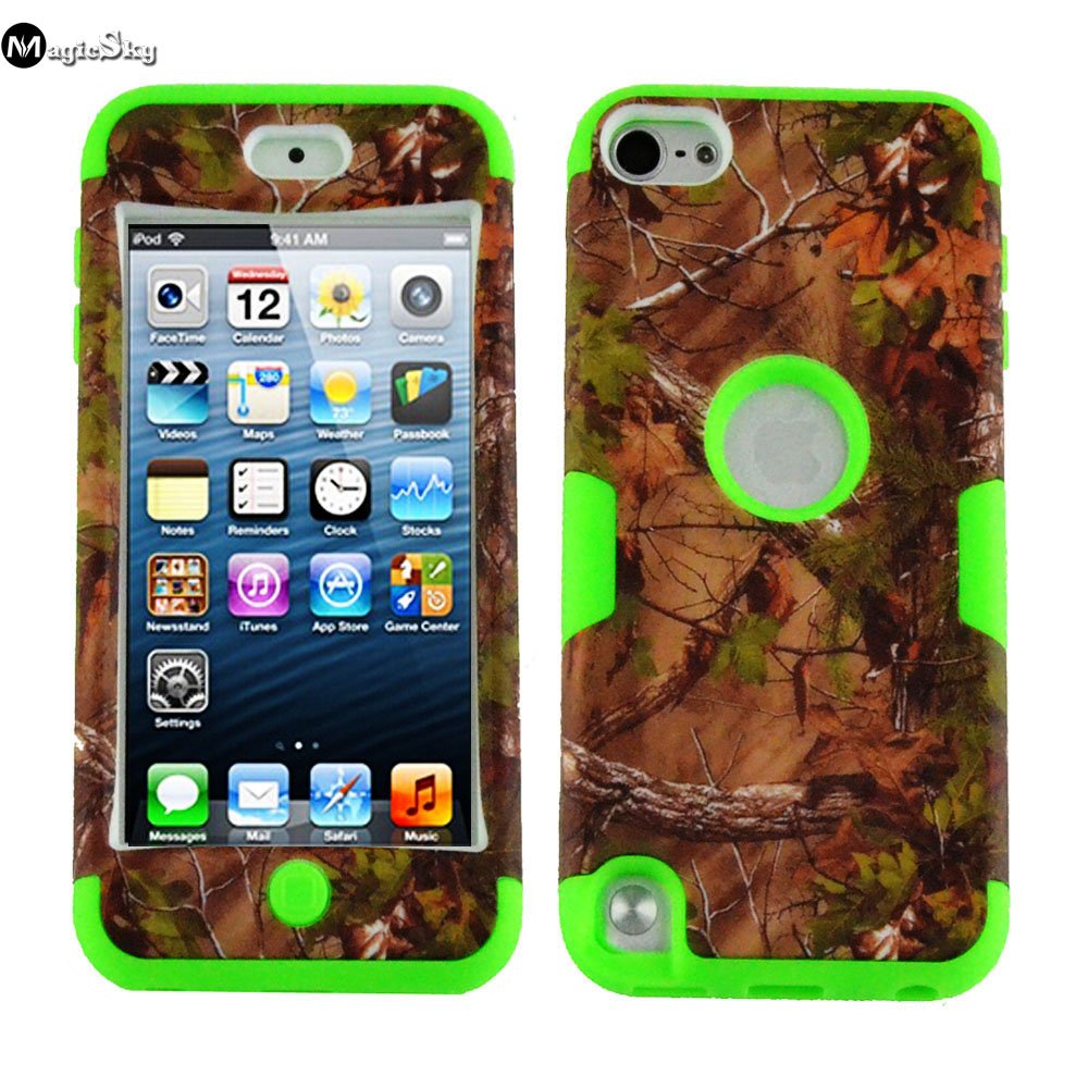 

MagicSky Plastic Silicone Hybrid Camo Pattern Case for Apple iPod Touch 5 5th Generation - 1 Pack - Retail Packaging