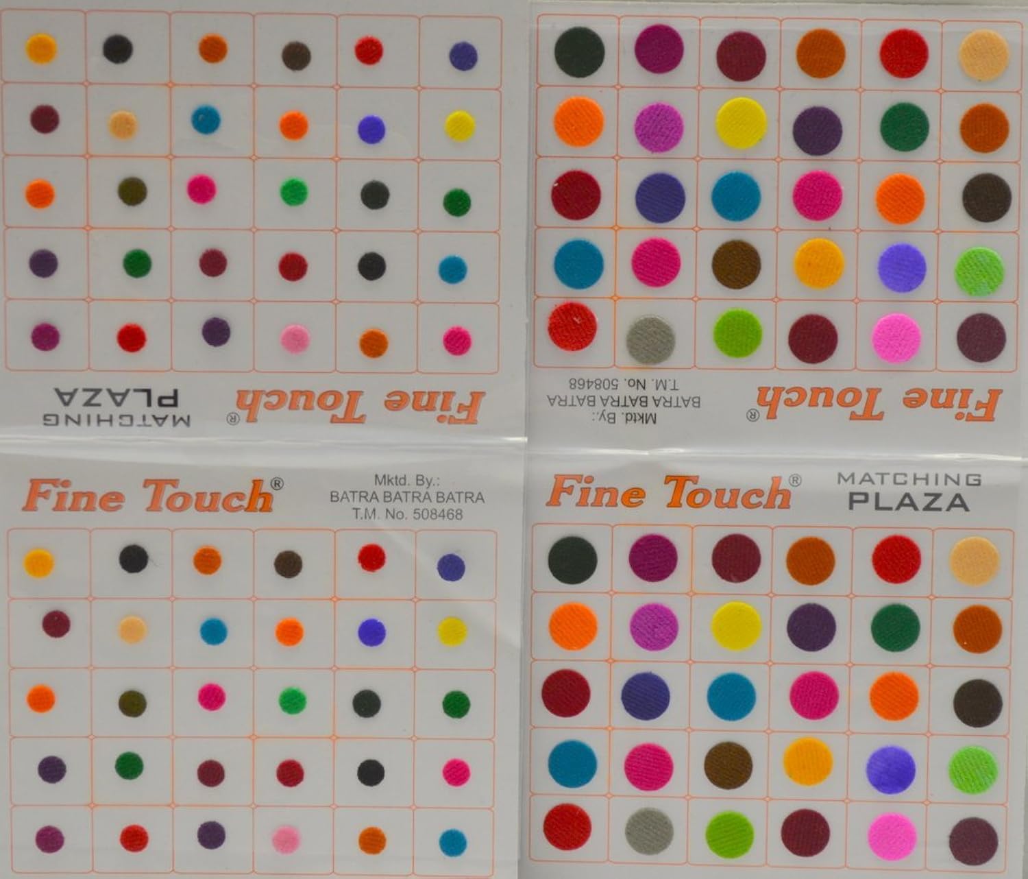 

Multi-color Velvet Dot Bindi Tattoo Assorted Colors 120 Stickers Adhesive Body Jewelry By Golden India P3