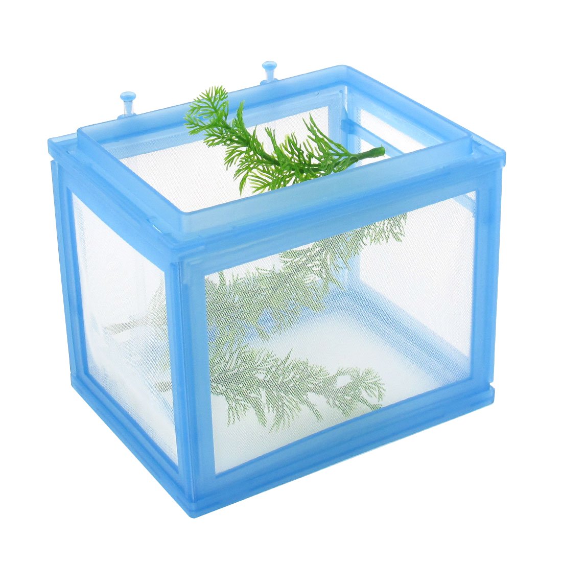

Uxcell Plastic Aqua Life Aquarium Fish Net Breeder Betta Baby Saver, Blue