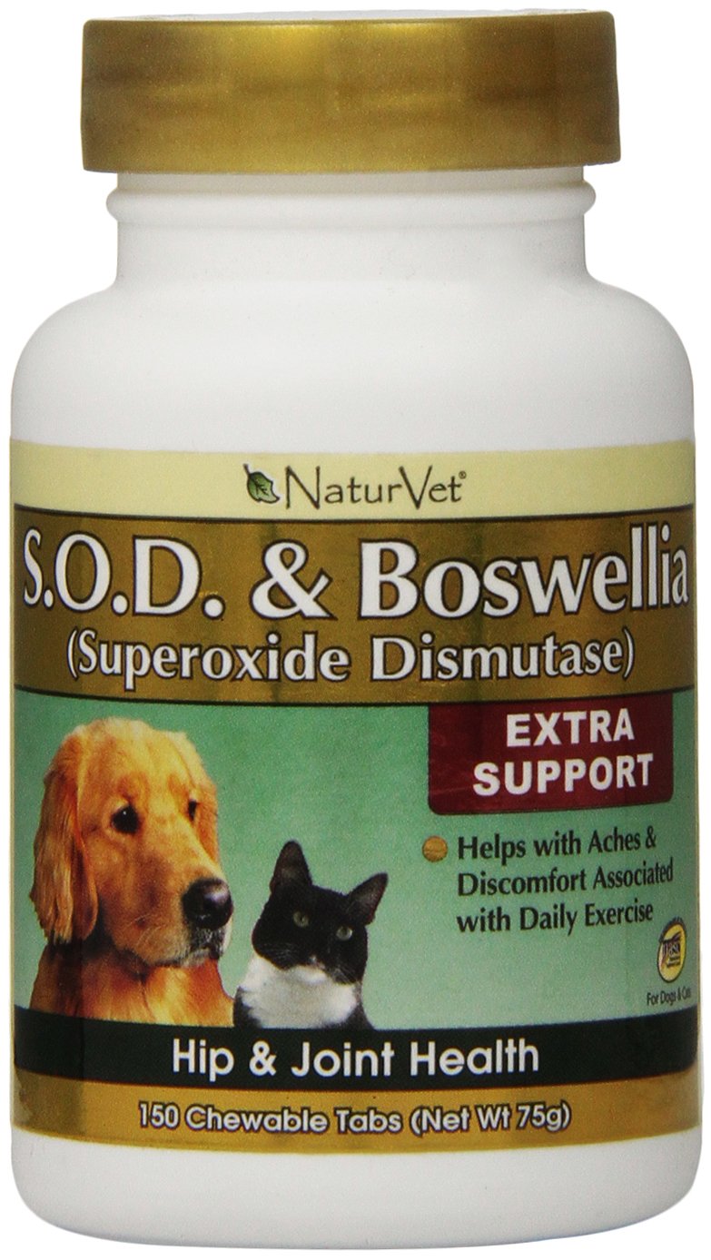 

NaturVet 150 Count S.O.D. and Boswellia Tablets for Dogs and Cats