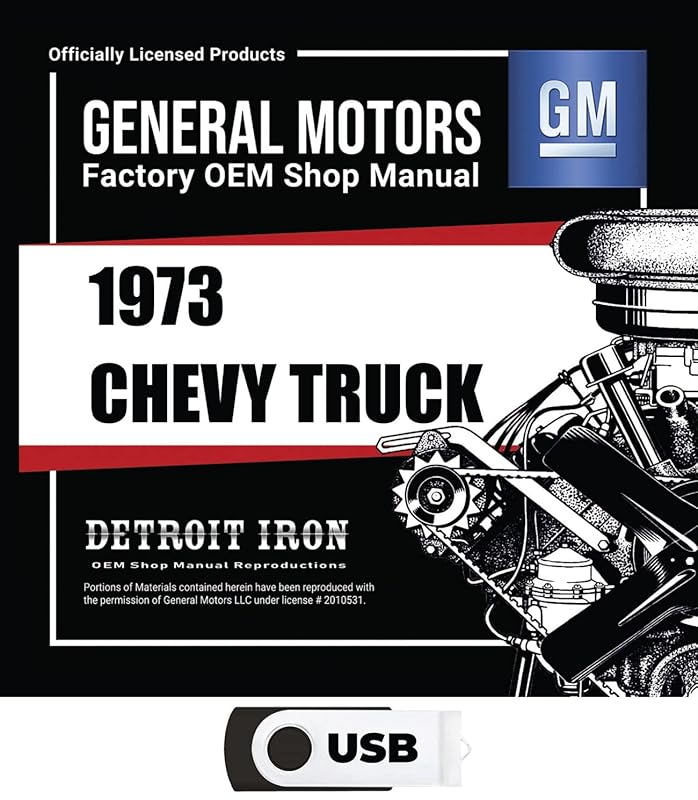 1973 Chevrolet Truck Light Duty Shop Manuals, Owner Manual, Sales Brochures & Parts Catalogs on USB by Chevrolet Motor Division