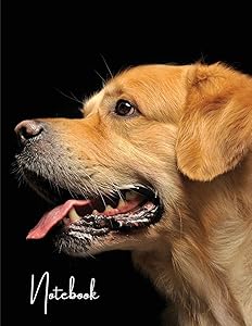 Notebook: Unlined - Unruled - Plain Notebook - 130 Pages - Large Format 8.5 x 11 in - Workbook - Composition - Golden Retriever Cover Design - Made in The USA for USA orders