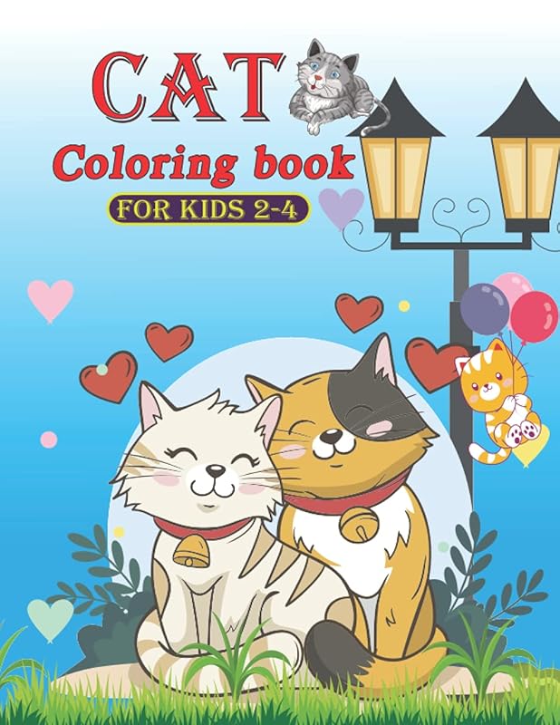 CAT COLORING BOOK FOR KIDS 2-4: Cat Coloring Book for Girls, Boys and All Kids Ages 4-8 with Over 38 Illustrated images by SMPB Publication