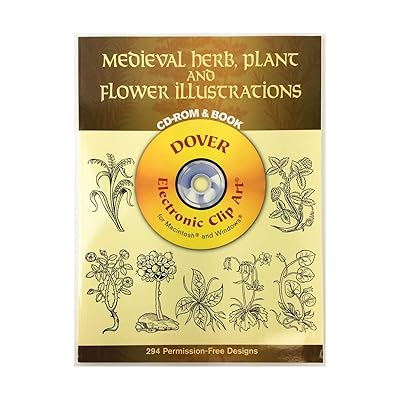 Medieval Herb, Plant and Flower Illustrations CD-ROM and Book (Dover Electronic Clip Art)