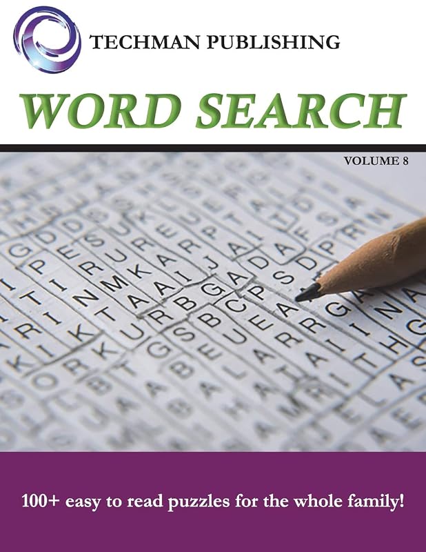 Word Search Volume 8 by Techman Publishing