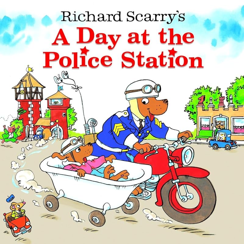 Richard Scarry's A Day at the Police Station (Look-Look) by Richard Scarry
