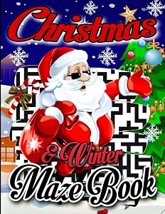 Christmas & Winter Maze Book: Maze Game Book for Teens, Adults, Senior, Large Print. by R.S Red Art Publishing