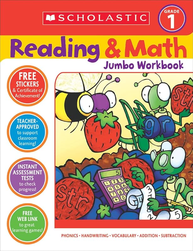 Reading & Math Jumbo Workbook: Grade 1 by Virginia Dooley