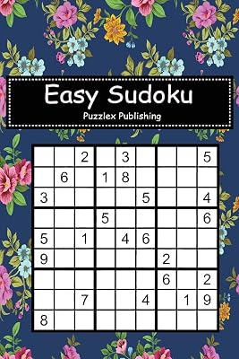 Easy Sudoku: Sudoku Puzzle Game For Beginers With Vintage Floral Pattern Cover