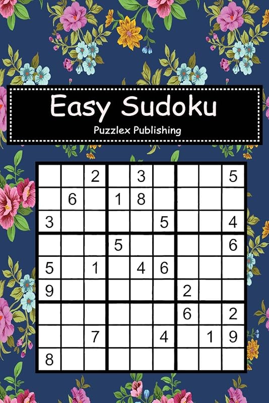Easy Sudoku: Sudoku Puzzle Game For Beginers With Vintage Floral Pattern Cover by Puzzlex Publishing