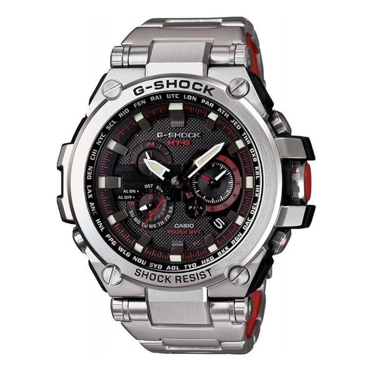 mens casio g-shock mt-g solar stainless steel