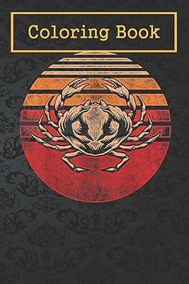 Coloring Book: Retro Crab -Xym00 For Kids Aged 4-8 - Fun with Colors and Animals! (Kids coloring book)