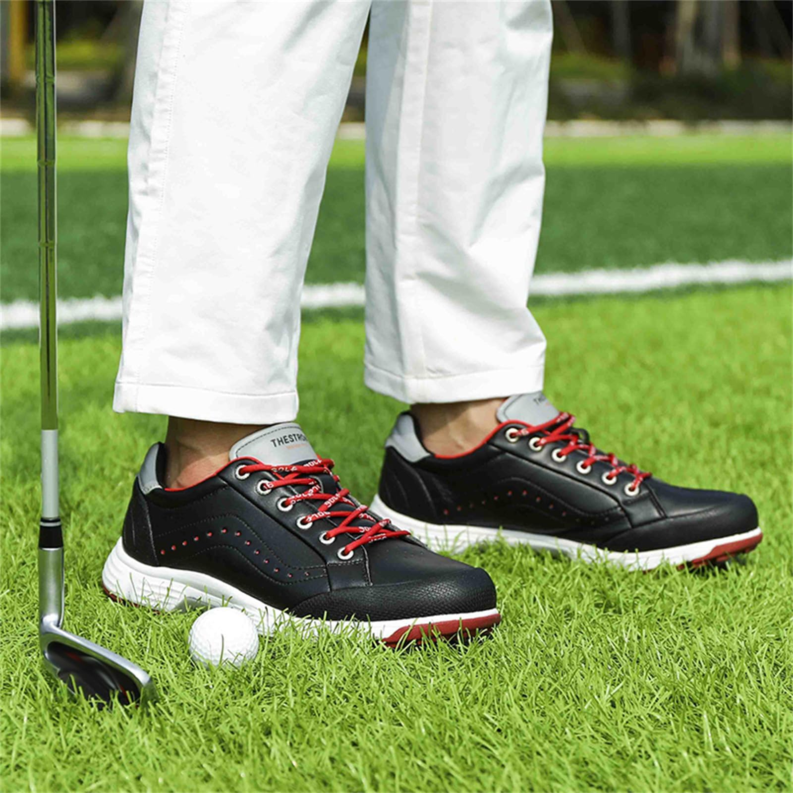 Scarpe da golf uomo con tacchetti sneakers professionali grip_voghion.com