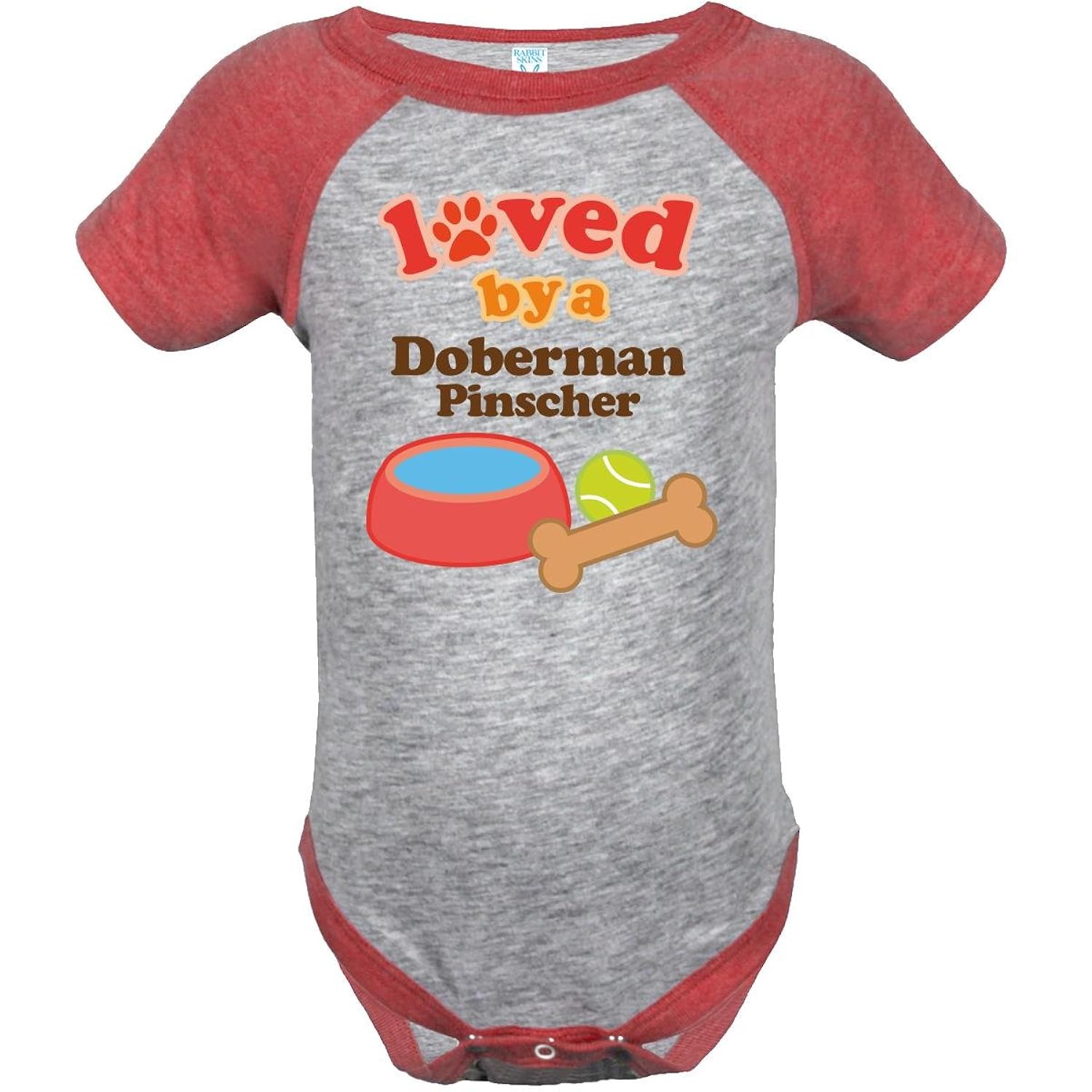 

Inktastic Unisex Baby Doberman Pinscher Loved By A (Dog Breed) Infant Creeper