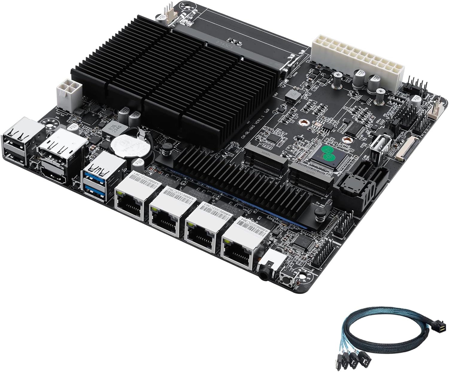 Scheda Madre NAS 10G Core I3-N305 | 6 Bay | 3 LAN (10G + 2x2.5G) | 2 NVMe 6 SATA3 | DDR5 | Mini-ITX 17x17cm