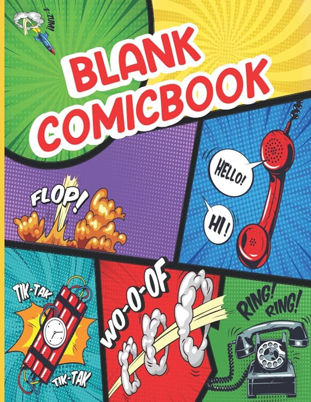 BLANK COMIC BOOK: Variety of Templates, White Paper, Draw your own Comics by Otter Press