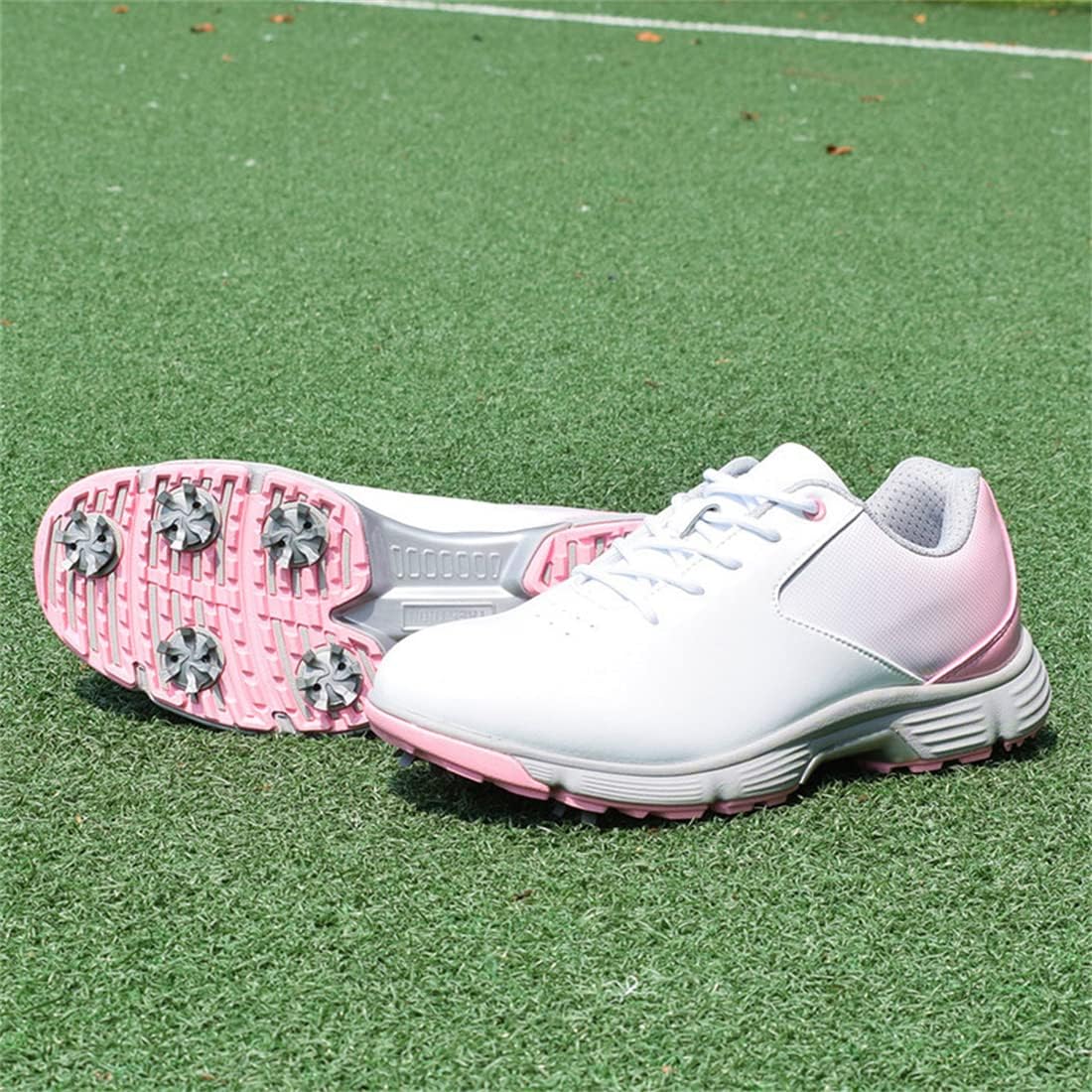 Women's Golf Shoes Waterproof Sports Shoes For Golf Female Ladies Training Walking Sneakers With 9 Spikes_vogvips.com