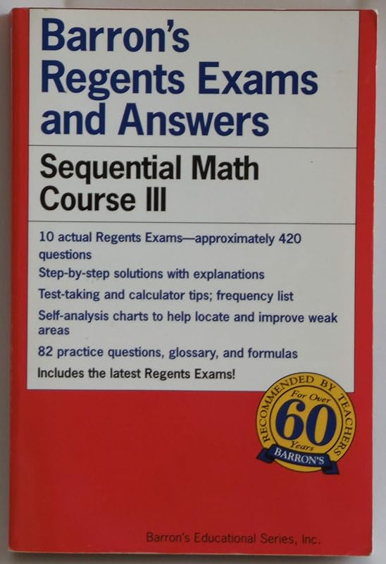 Barron's Regents Exams and Answers - Sequential Math Course III by Lawrence S. Leff