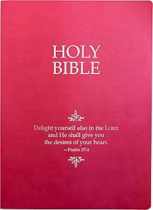 KJVER Holy Bible, Delight Yourself In The Lord Life Verse Edition, Large Print, Berry Ultrasoft: (King James Version Easy Read, Red Letter, Pink, Psalm 34:4) (King James Version Easy Read Bible) by Whitaker House
